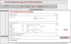 Gesamt- und Einzelabrechungen werden erstellt